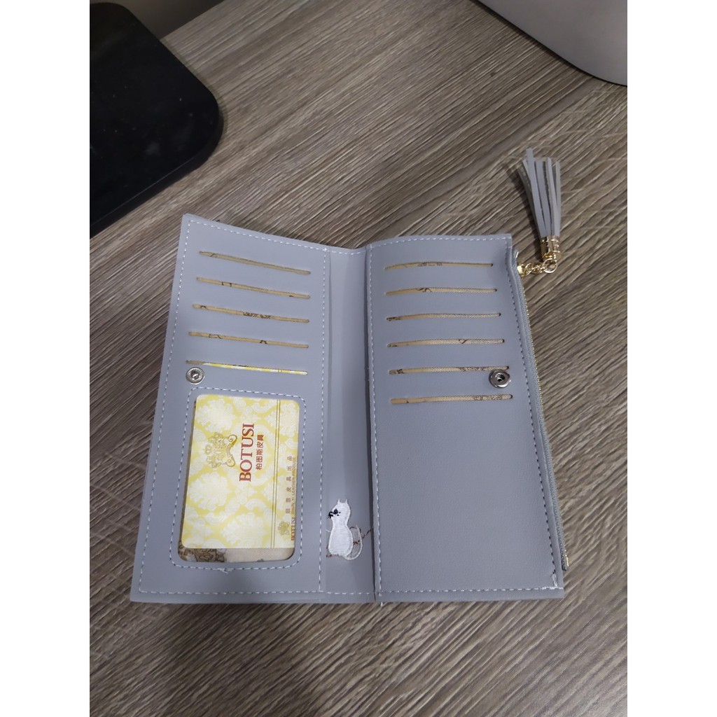 Ví tay nữ thời trang bảng dài sốc nâu cao cấp hàn quốc Shalla