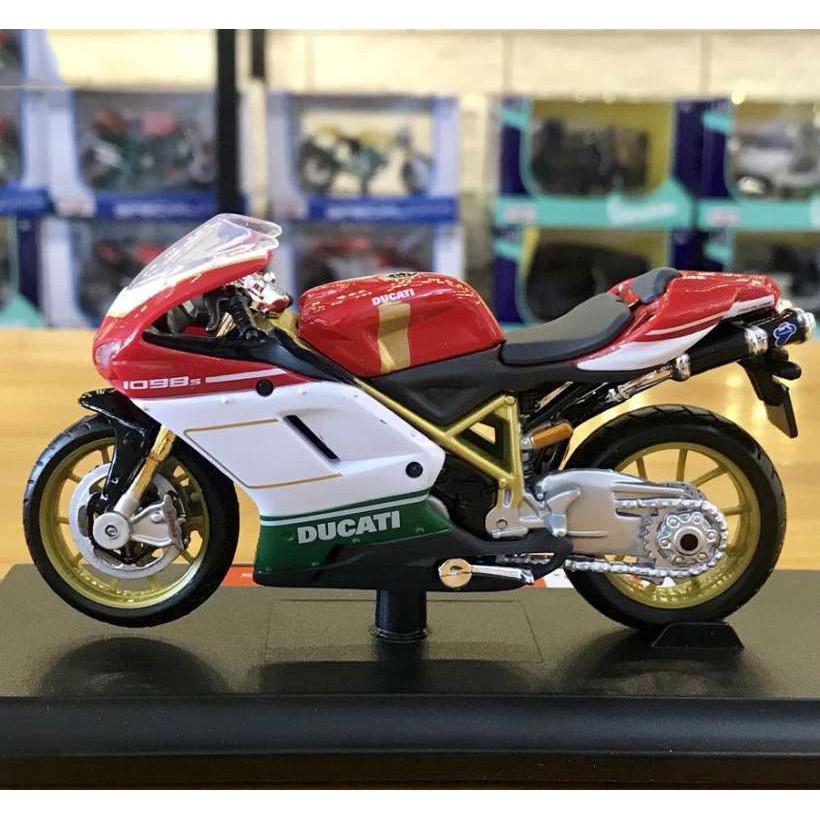 MÔ HÌNH XE MOTO Siêu xe DUCATI 1098S ITALIA - MAISTO tỷ lệ 1:18