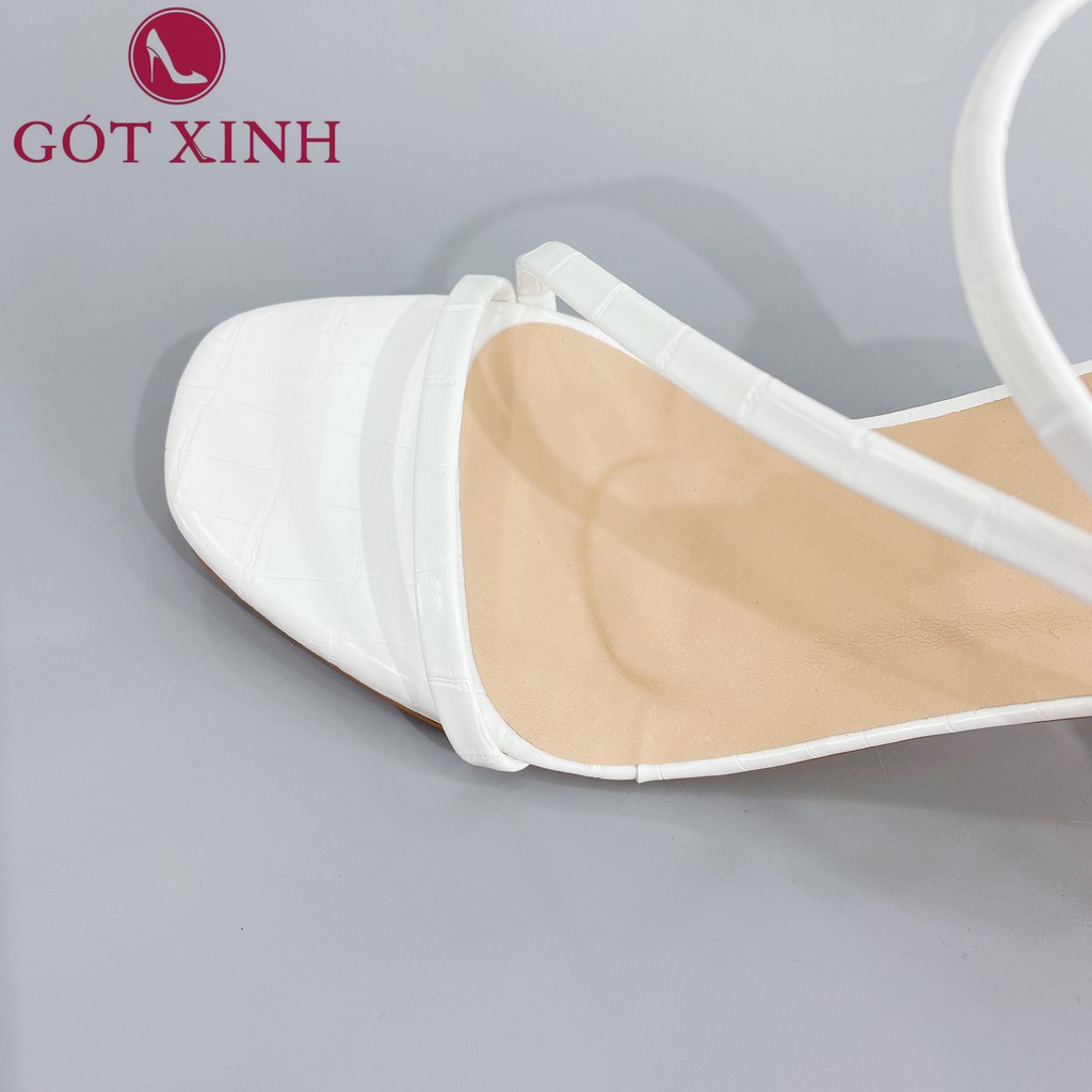 Giày sandal cao gót nữ GÓT XINH GD13 quai mảnh gót mika trong cao 5cm