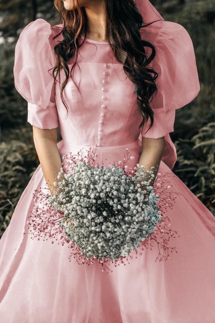 KÈM ẢNH/VIDEO THẬT - Đầm Maxi xoè tay phồng kết ngọc Siêu Sang -MS86Y- Size M/L đến 57kg | BigBuy360 - bigbuy360.vn