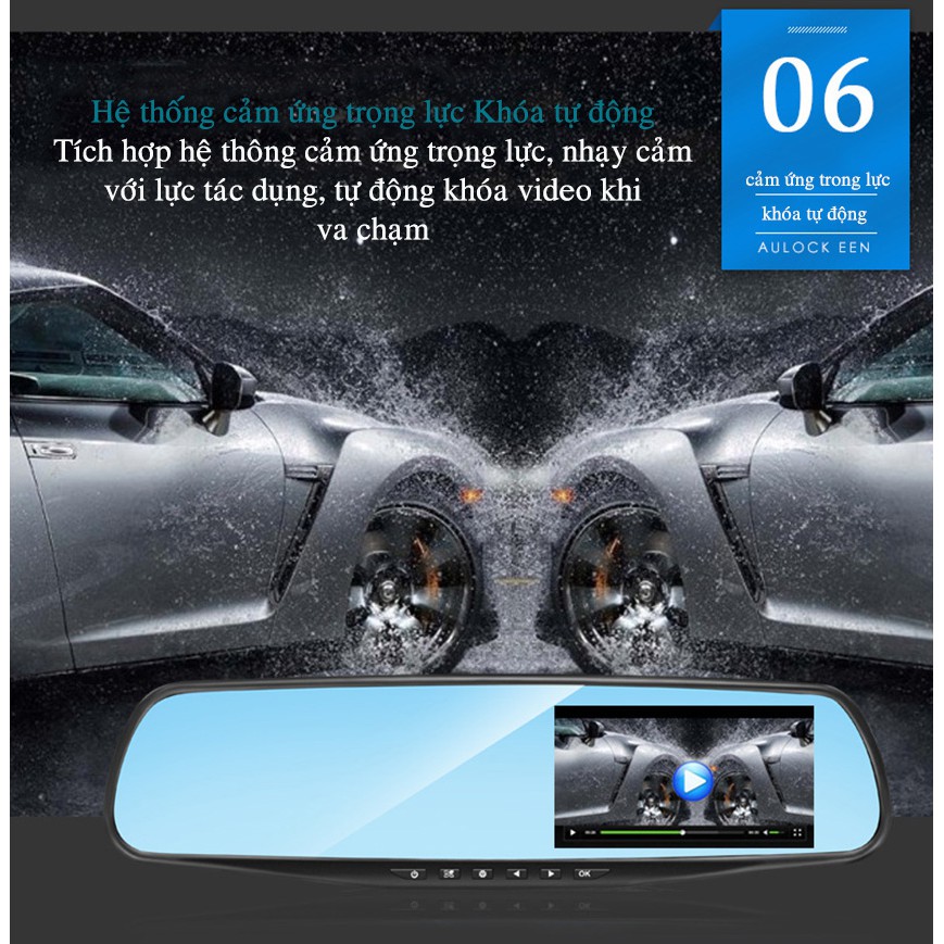 Camera hành trình ô tô, camera ht gương chiếu hậu (4.3inch),tặng camera lùi Vehicle Blackbox FullHD 1080, có tiếng việt | BigBuy360 - bigbuy360.vn