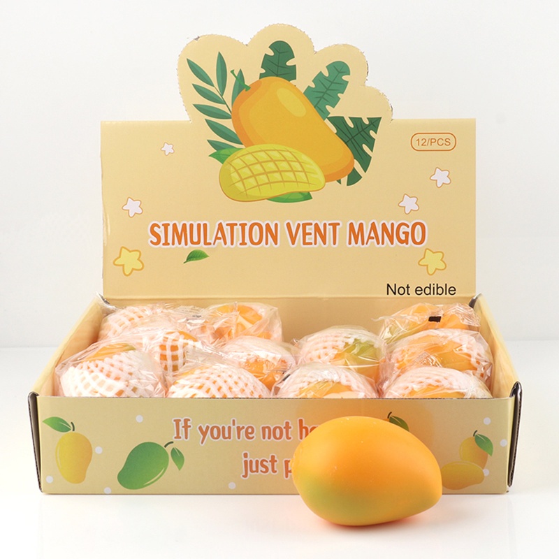 Bóng Bóp Giảm Căng Thẳng 3 Inch Hình Quả Xoài Sống Động Cho Nam Nữ