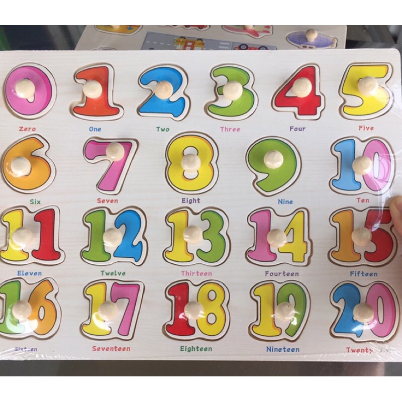 Đồ chơi lắp ráp bằng núm gỗ số chữ cái động vật rau củ giúp phát triển kỹ năng trí tuệ cho bé 1 2 3 4 tuổi dochoigo.vn