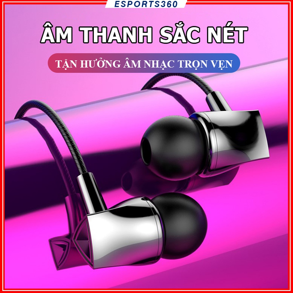 Tai nghe có dây dùng cho điện thoại Esports X10 micro đàm thoại, âm thanh chân thực