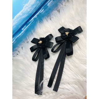 cài áo nơ phối hoa. KT 6 x 15cm