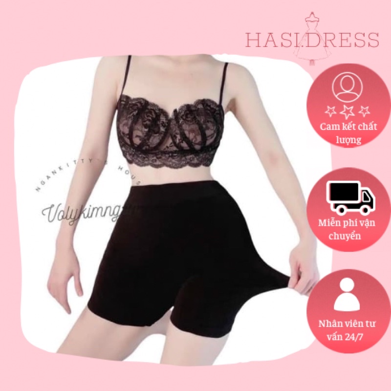 Quần legging đùi co giãn tốt ôm sát eo không lộ vân quần trong - Hasi.dress