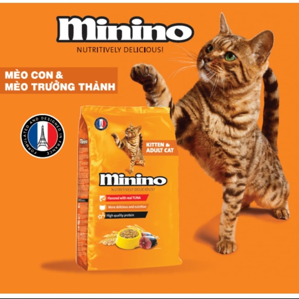Thức ăn hạt cho mèo Minino Tuna Flavored 480 gr