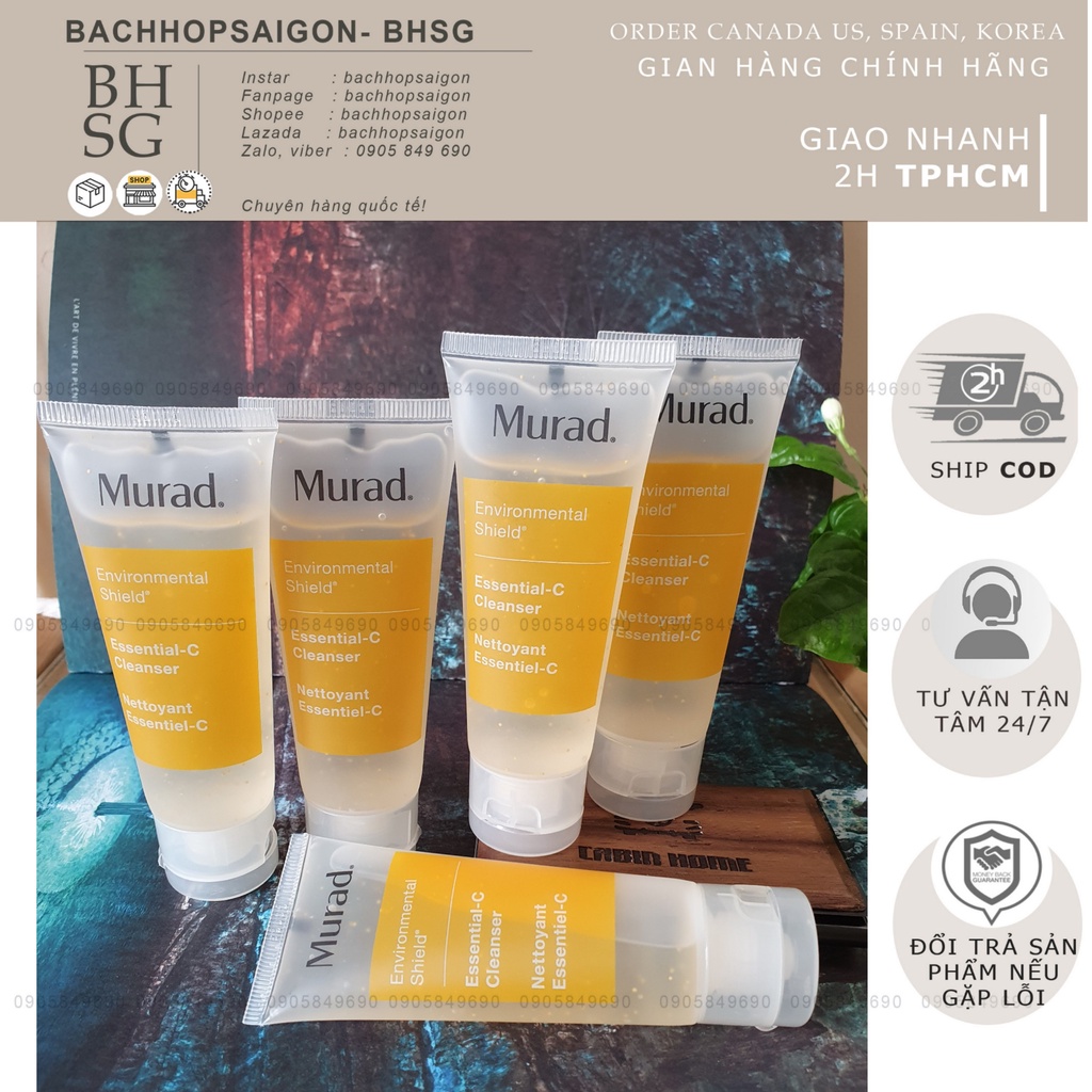 sữa rửa mặt cao cấp M u r a d - E s s e n t i e l 45ml - chọn 3 sản phẩm sẽ có giá 2 chai