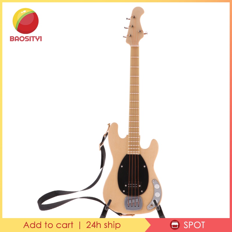 Mô Hình Đàn Guitar Điện Mini Tỉ Lệ 1: 6 Kèm Giá Đỡ Trang Trí Nhà Búp Bê #2