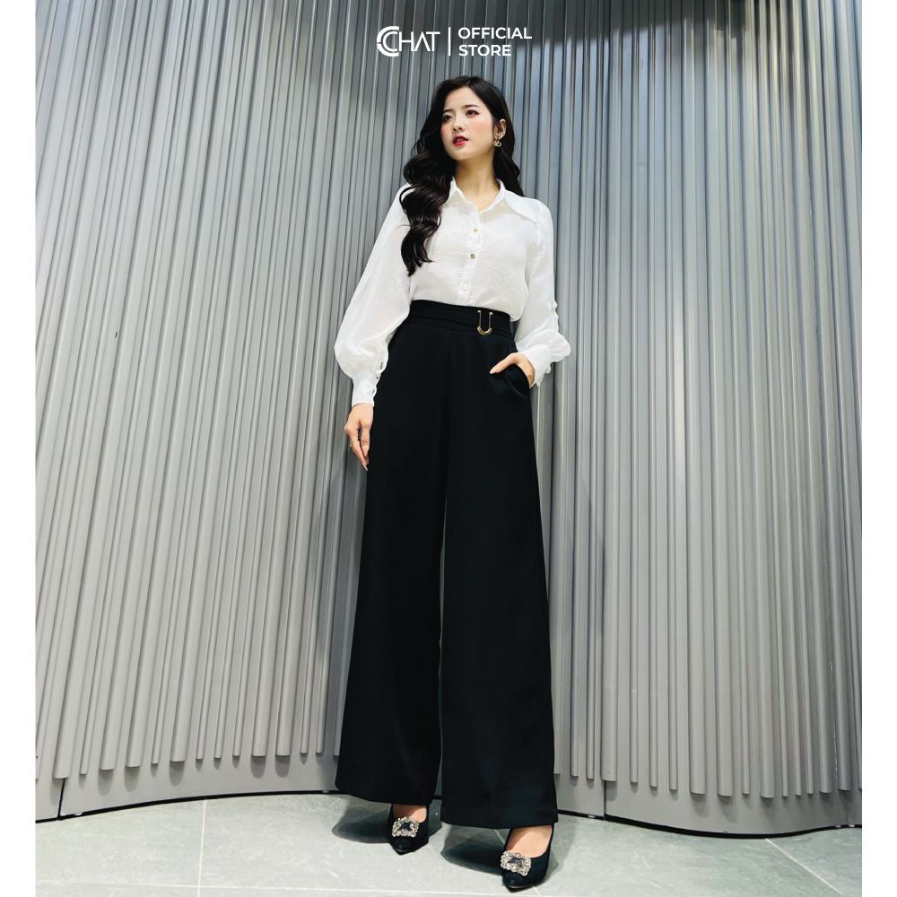 Quần suông phối đai TT CChat Clothes
