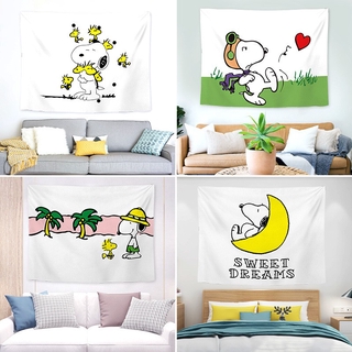 Cartoon anime background cloth ins hanging cloth Snoopy tapestry wholesale bedroom room decoration photo background wall cloth