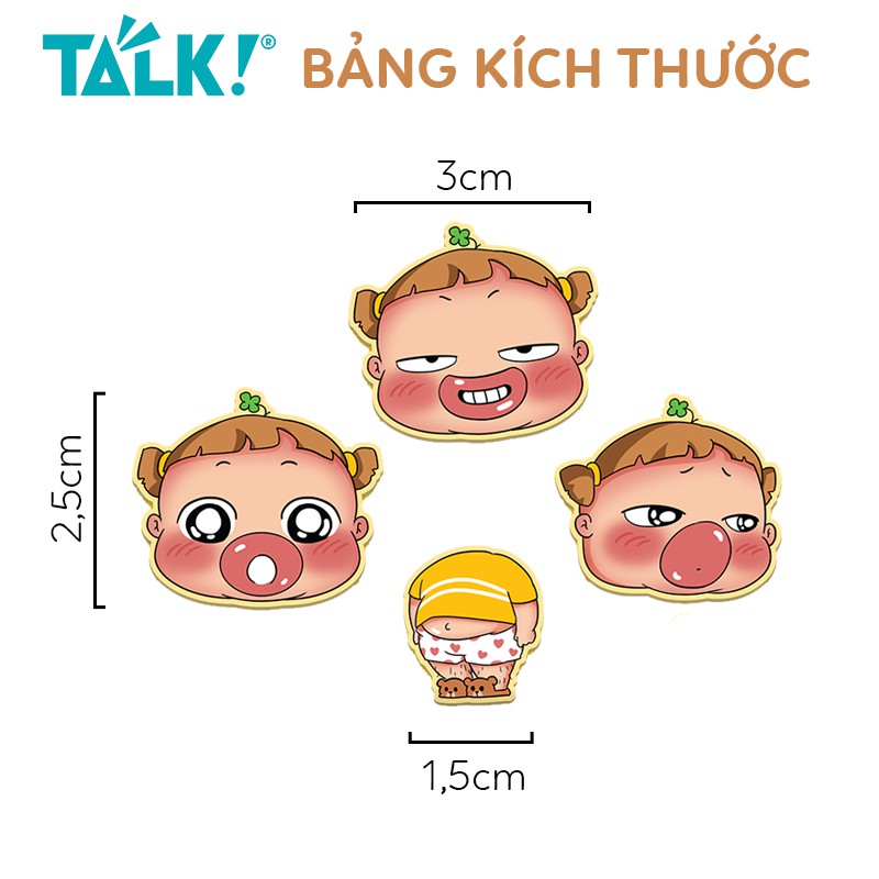 Huy Hiệu Pin Nhựa Cài Áo - Quỳnh AKA - TALK!