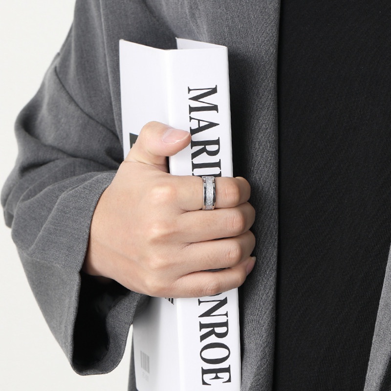 Nhẫn Thép Titan Thời Trang hip hop Hàn Quốc Cá Tính Cho Nam Nữ