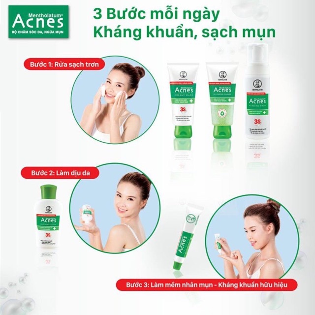 Acnes Foaming Wash – Dung dịch tạo bọt ngăn ngừa mụn 150ml