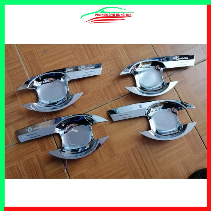Ốp hõm mạ crom Dmax, D-Max sáng bóng chống trầy bảo vệ cửa xe ô tô