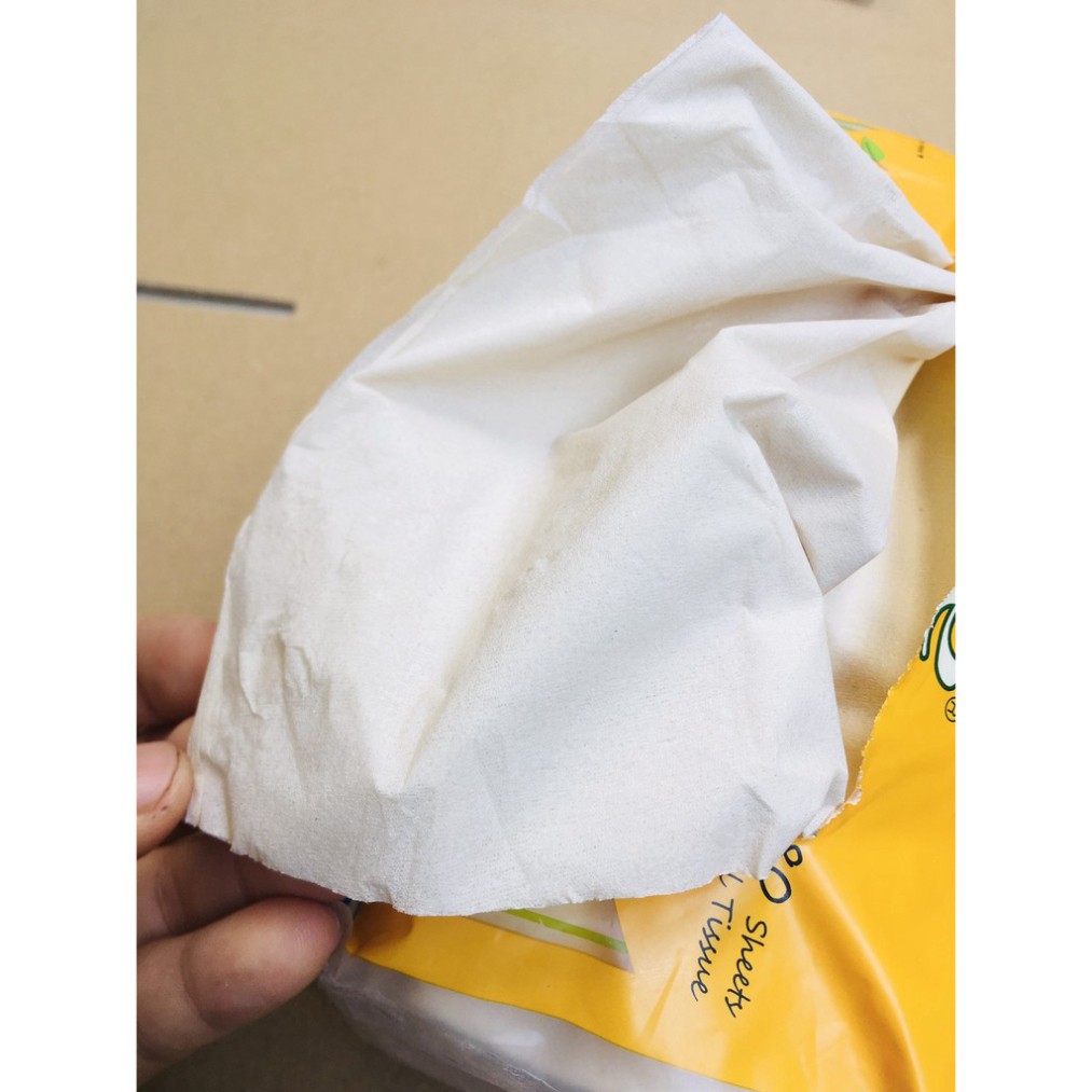 Thùng 30 gói giấy ăn[𝐅𝐑𝐄𝐄𝐒𝐇𝐈𝐏]  bột tre tự nhiên Elene siêu dai gói 100 tờ 3 lớp