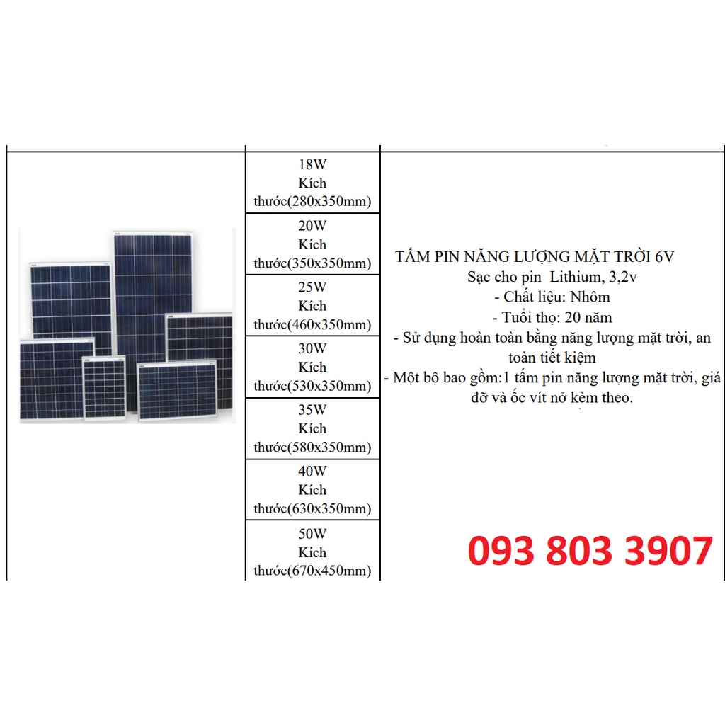 Tấm pin năng lượng mặt trời kèm dây nối dài 5m, nhiều loại kích thước từ 18W-30W, chất liệu polycrystalline cao cấp
