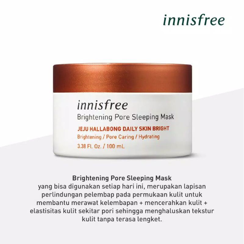 (Hàng Mới Về) Mặt Nạ Ngủ Innisfree Làm Sáng Da Thu Nhỏ Lỗ Chân Lông