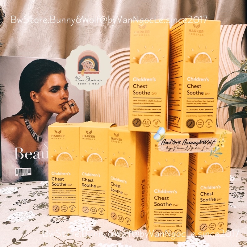 Siro Ho Ngày Harker Herbals Children's Chest Soothe Day 150ml [ Hàng Air - Bw Store ]