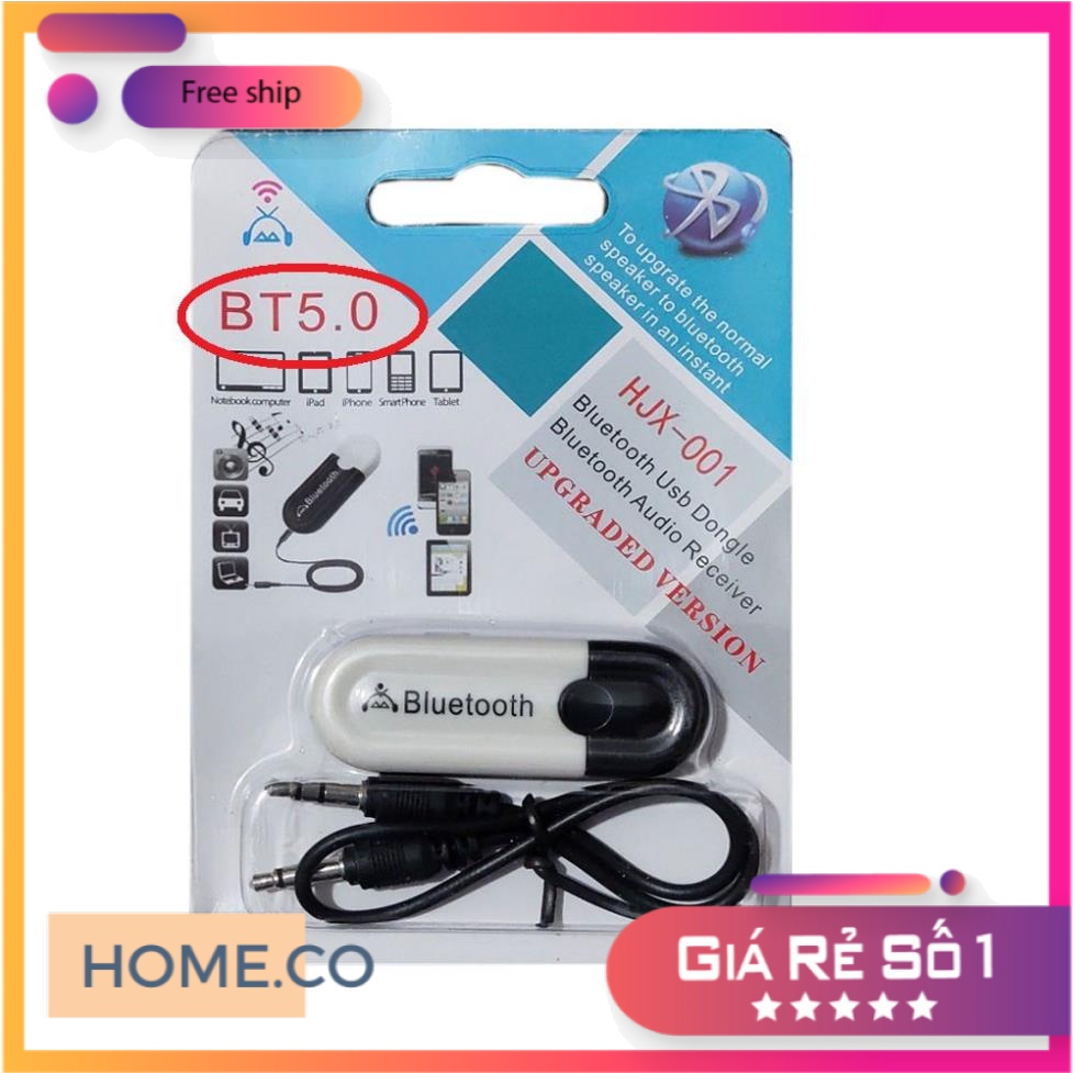 USB Bluetooth DONGLE 5.0 & 4.0 HJX 001 loại 1 không nhiễu - dùng cho loa, amply, mixer, equalizer