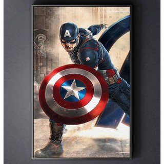 TRANH CANVAS SIÊU ANH HÙNG MARVEL treo tường in theo yêu cầu - CAPTAIN AMERICA