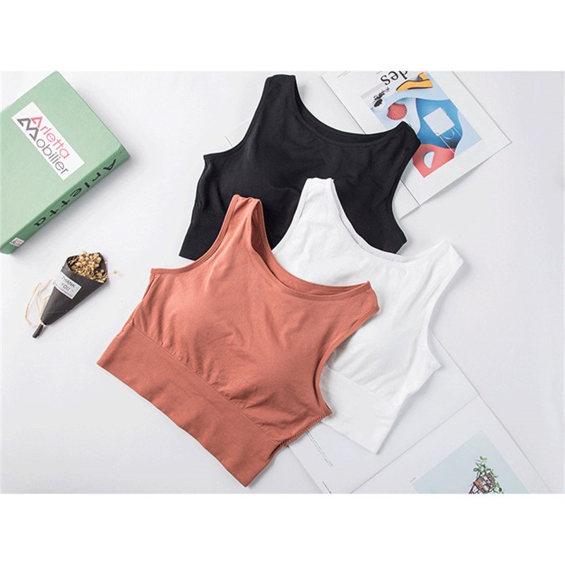 Áo crop top không tay 2020 màu trơn hợp thời trang cho nữ | BigBuy360 - bigbuy360.vn