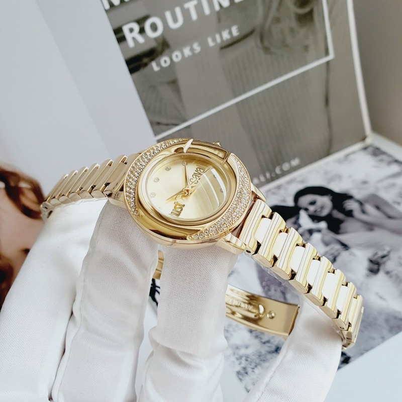 Đồng hồ nữ Just Cavall viền khảm full swarovski - mẫu 🆕 2021 .