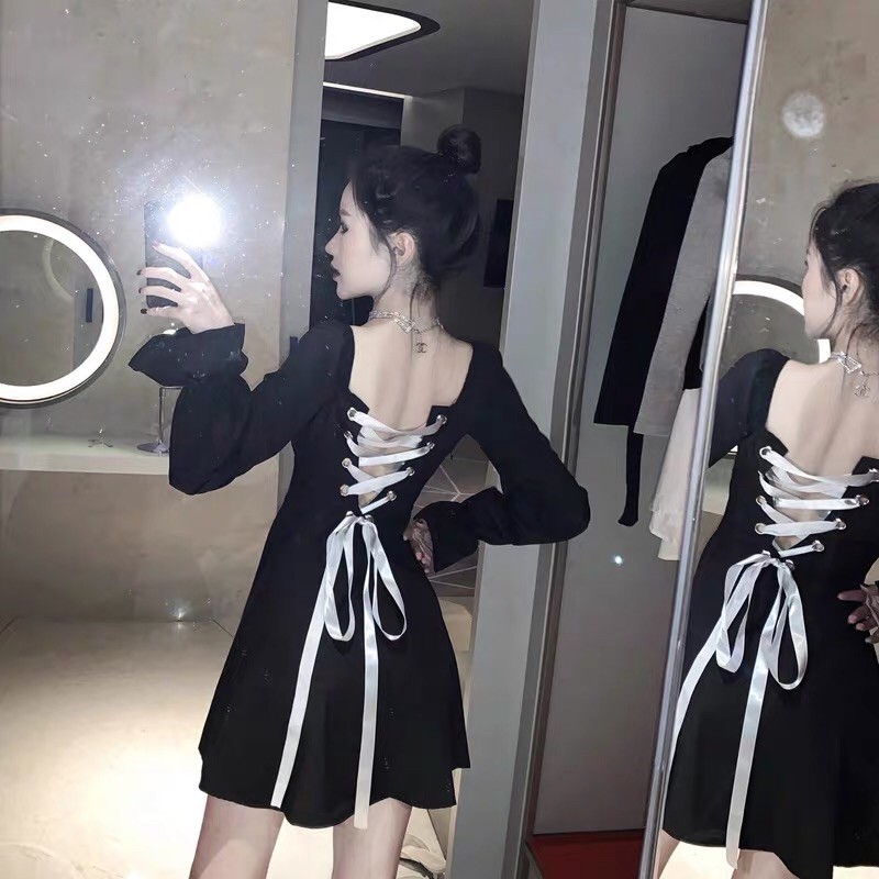 Váy hở lưng đan dây siêu xinh tiểu thư