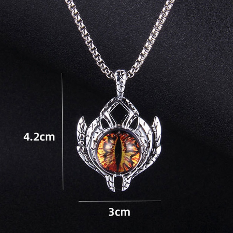 Vòng cổ Mặt Con Mắt Xanh Bằng Thép Không Gỉ