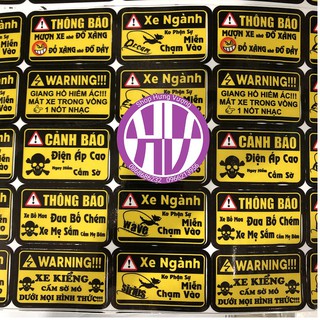 Combo 35 TEM LOGO CẢNH BÁO THÔNG BÁO