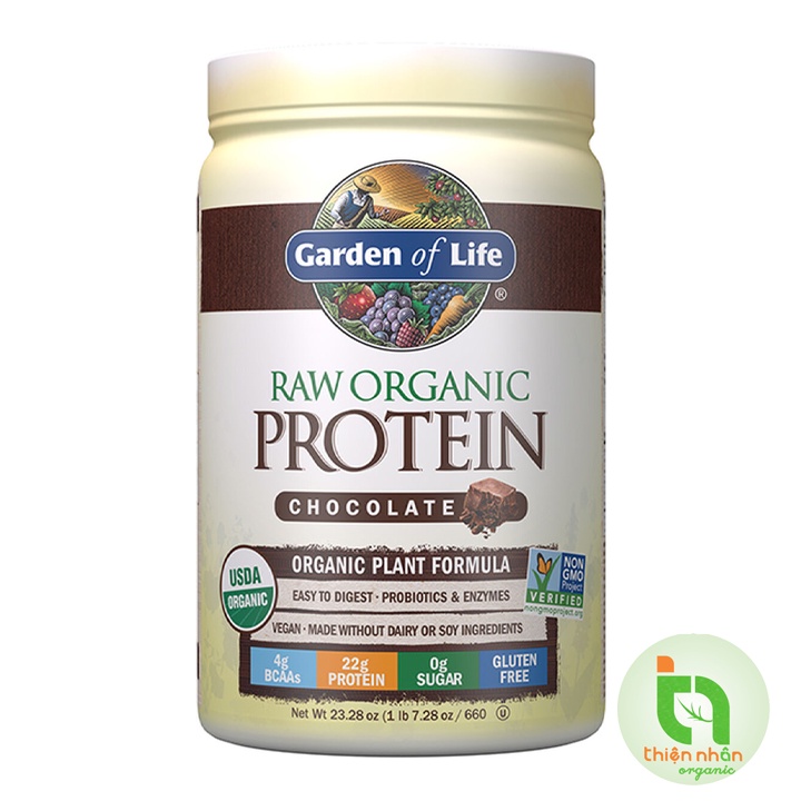 Bột ngũ cốc mầm hữu cơ Garden of life Raw Organic Protein