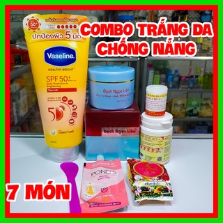 (9 hãng) Combo kem dưỡng body Vaseline Bạch Ngọc Liên - Trắng Da Chống Nắng rất tốt hiệu nhanh cho body