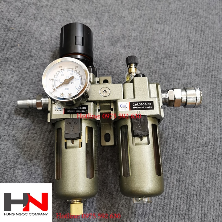 Bộ lọc tách nước Cim CAL 3000 và chân kết nối nhanh inox