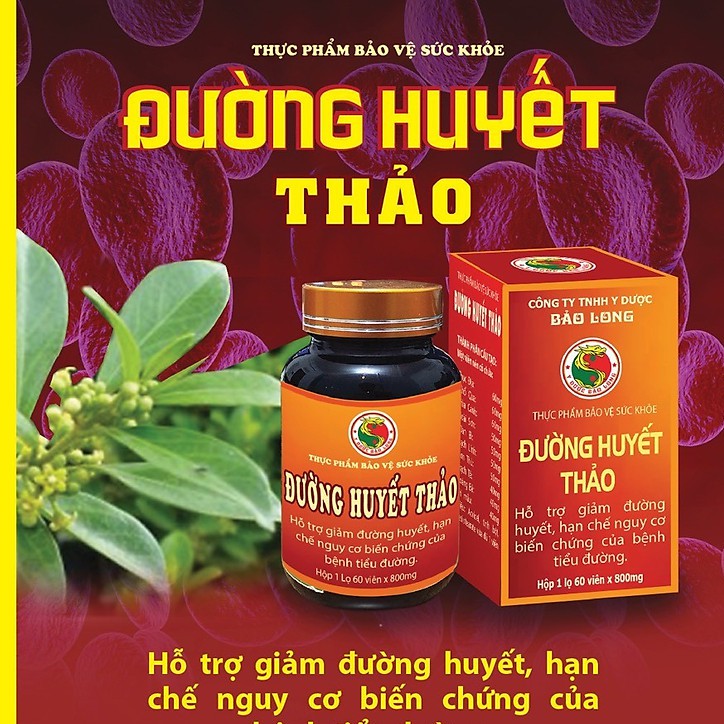 Đường Huyết Thảo hỗ trợ điều trị tiểu đường, làm giảm đường huyết, hạn chế nguy cơ gây biến chứng của bệnh tiểu đường