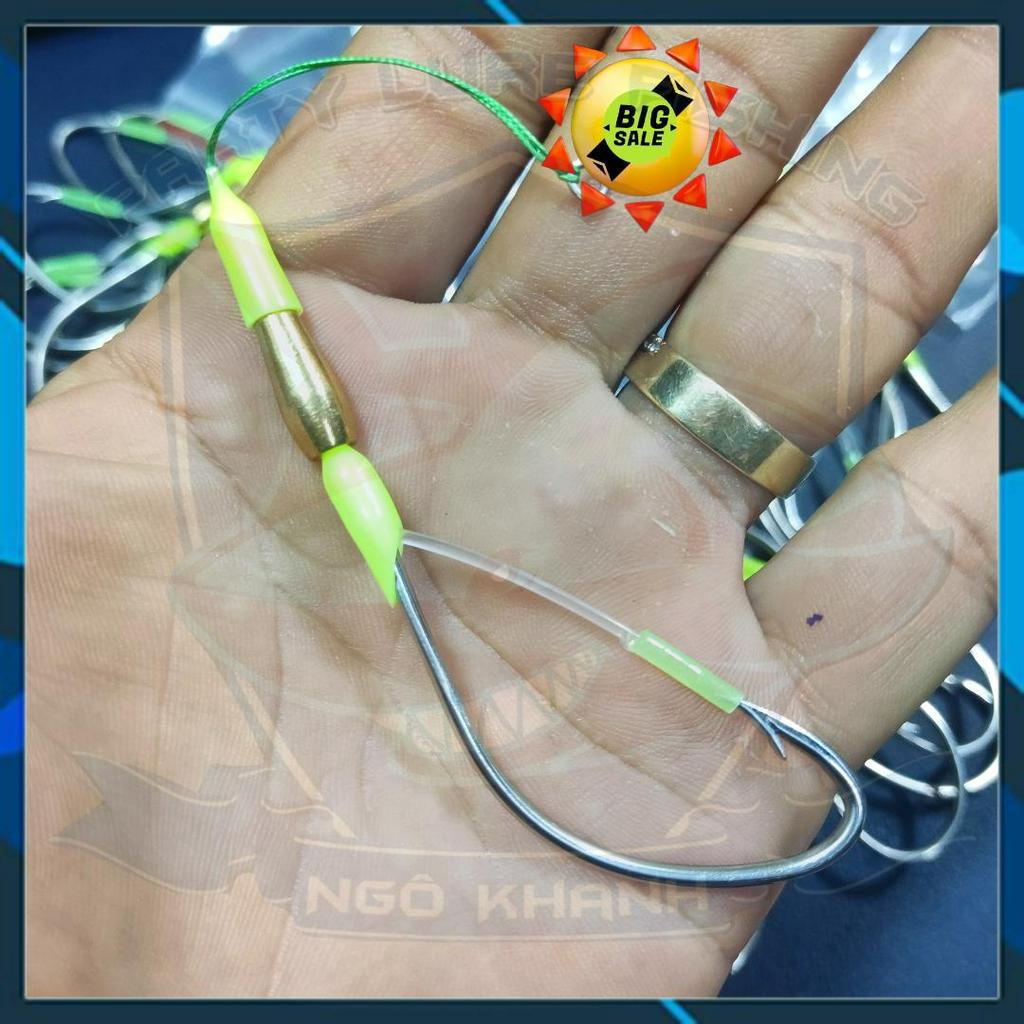 Lưỡi câu lóc 2ly - 5P5 , lưỡi nhái thật thép trắng không rỉ