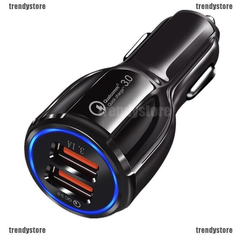 Tẩu sạc nhanh cho xe hơi 2 cổng Qualcomm QC USB 3.0