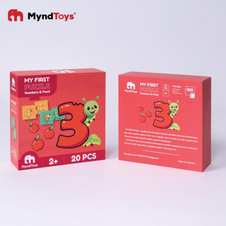 Đồ Chơi Xếp Hình MyndToys My First Puzzle - Numbers &amp; Food Dành Cho Các Bé Trên 2 Tuổi