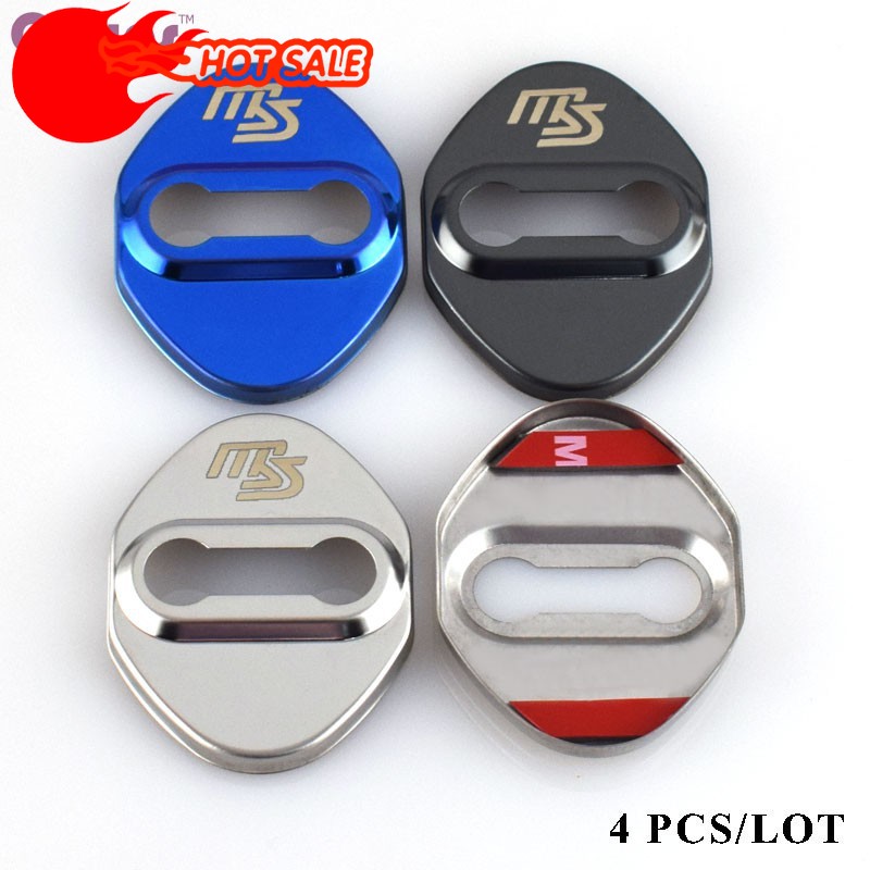 NEW Stainless Steel Car Door Lock Cover for MS Mazda Laser Logo Car Styling