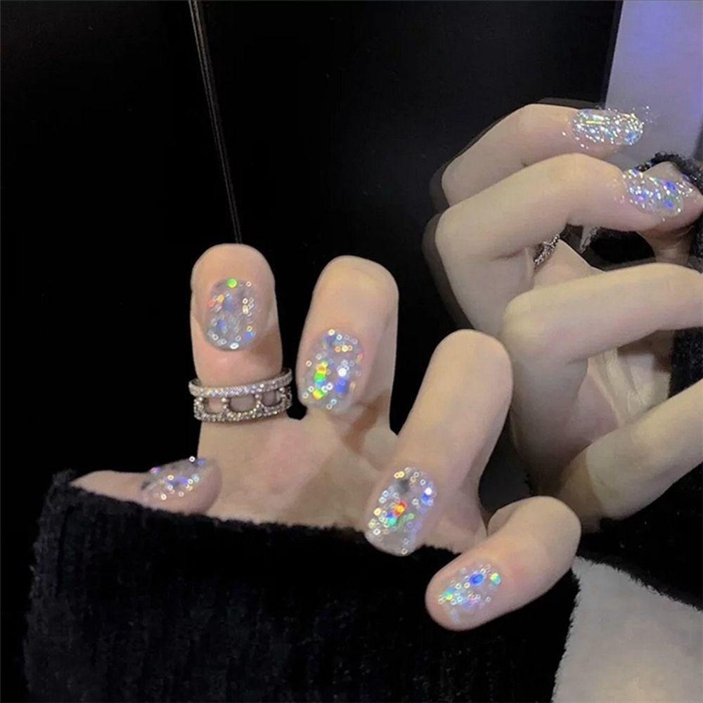 Bộ 24 Móng Tay Giả Đầu Tròn / Vuông Che Phủ Toàn Diện