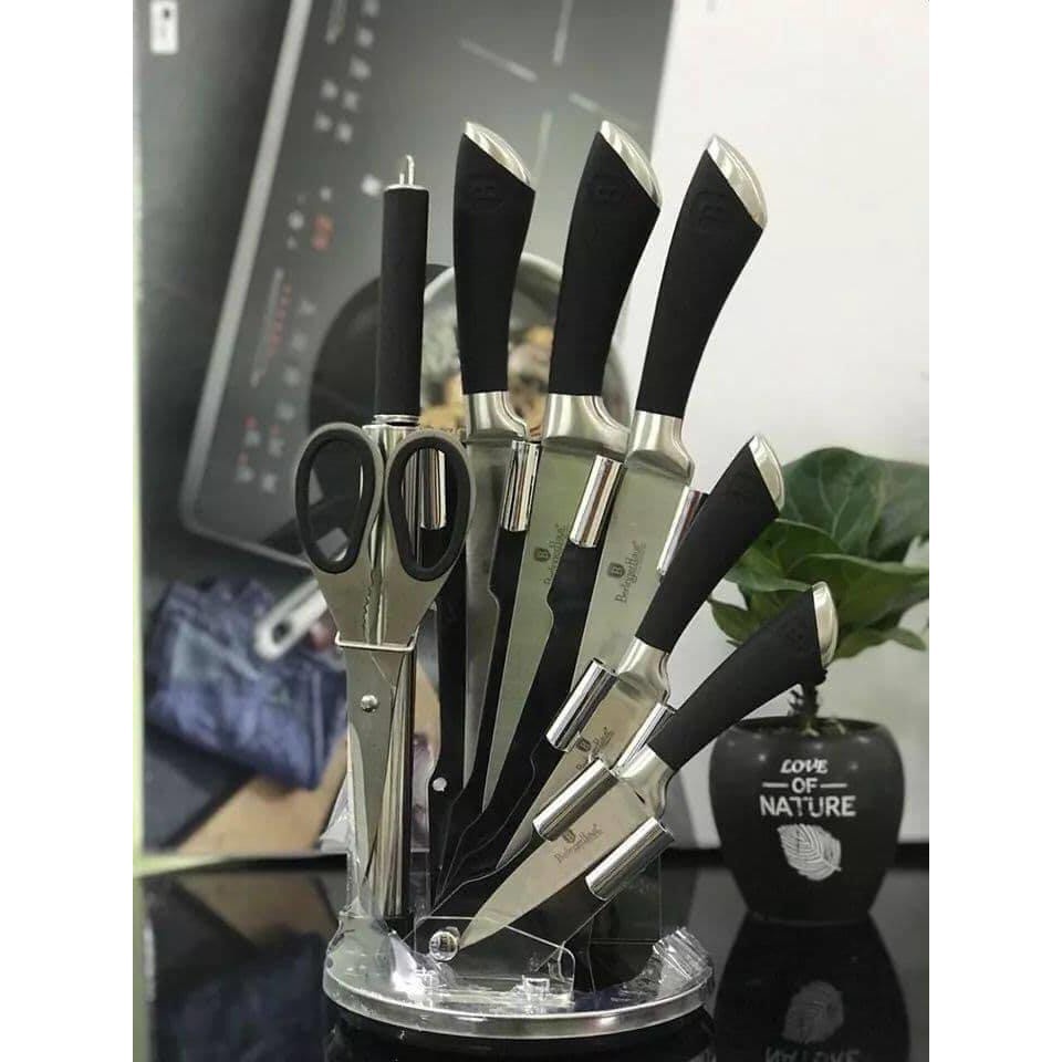 Set dao kéo 8 món Berlinger Haus BH2470 nhập Đức (kèm giá cắm)