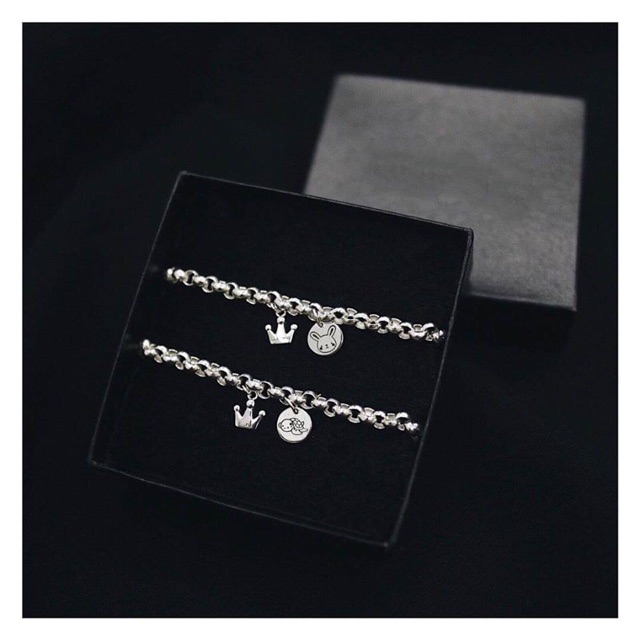 Lắc tay bạc đôi TLEE theo yêu cầu LT0157