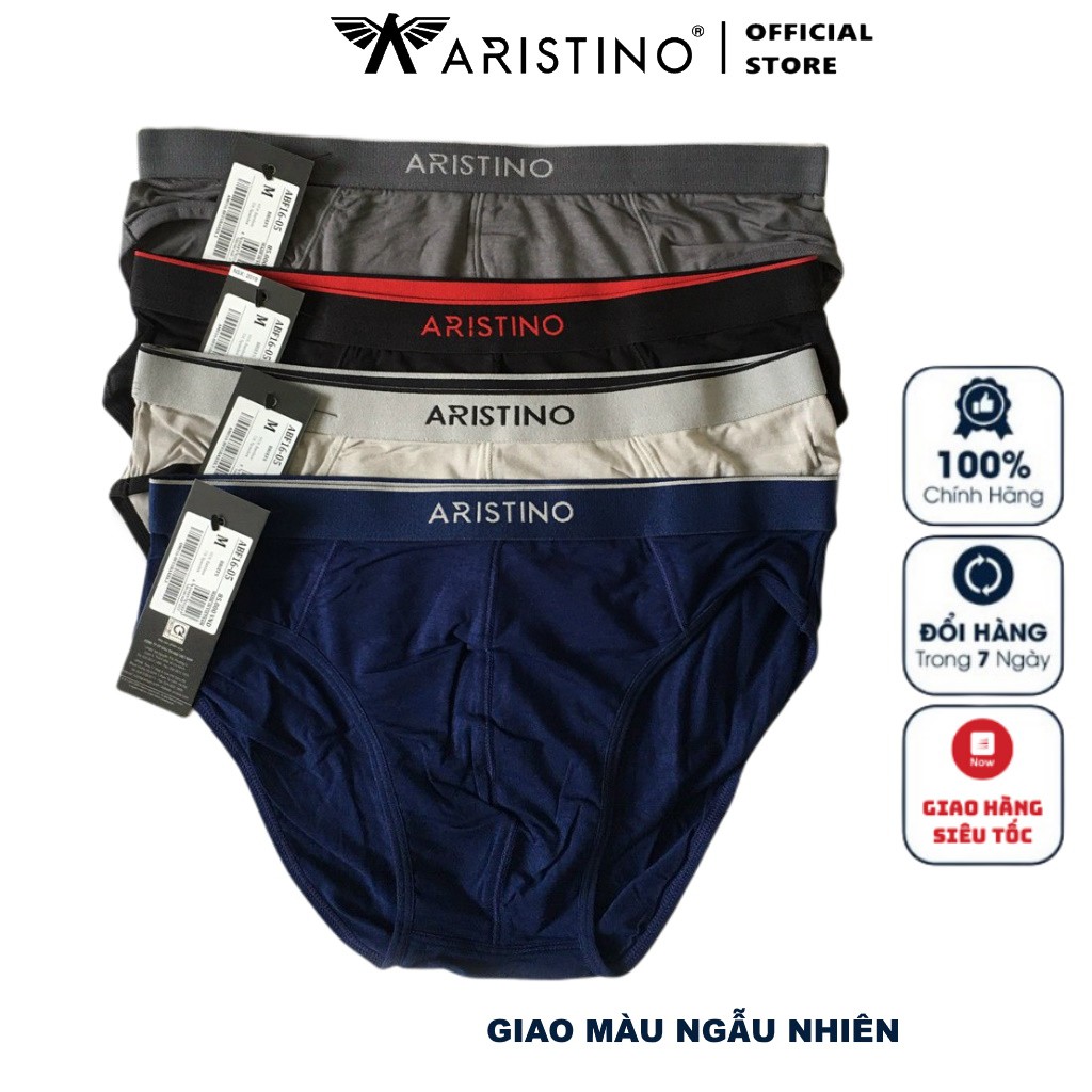 Quần Lót Nam Tam Giác Sịp Nam ARISTINO ABF16-05 Quần Xì Briefs Chất Liệu Sợi Tre Mềm Mại Thoáng Mát Kháng Khuẩn Thấm Hút