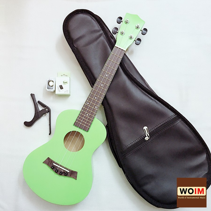 Đàn Ukulele Concert Woim 33A19 Size 23 Tặng Kèm Bao Da Cao Cấp + Capo + Máy Lên Dây Điện Tử (tuner)