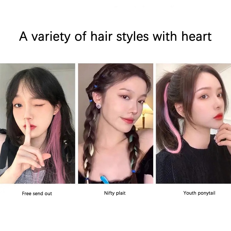 ✨✨1 Kẹp Tóc Giả Dài  Màu Sắc Gradient Cách Nhiệt