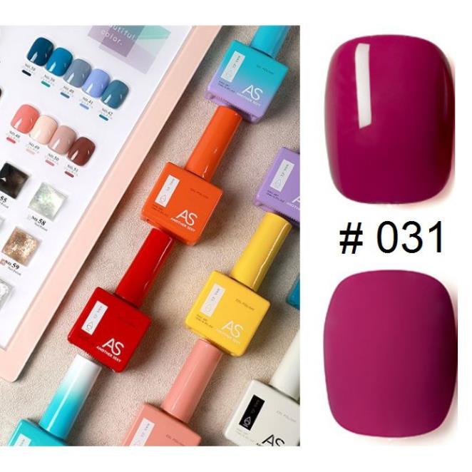 Sơn Gel AS chai Vuông mẫu mới Mã VH 31.35 ( Cam Kết Chính Hãng - làm khô sơn gel bằng máy hơ uvled )