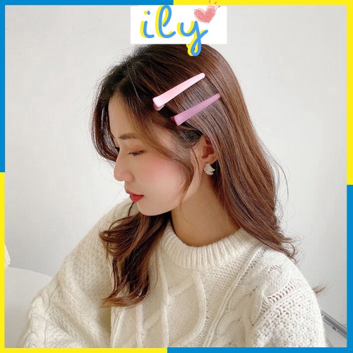 Kẹp tóc mái kẹp tóc mỏ vịt chuyên dụng trong salon tóc bằng sắt chắc chắn nhiều màu ILY