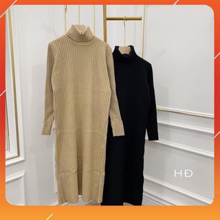 Váy len body cổ lọ dài tay