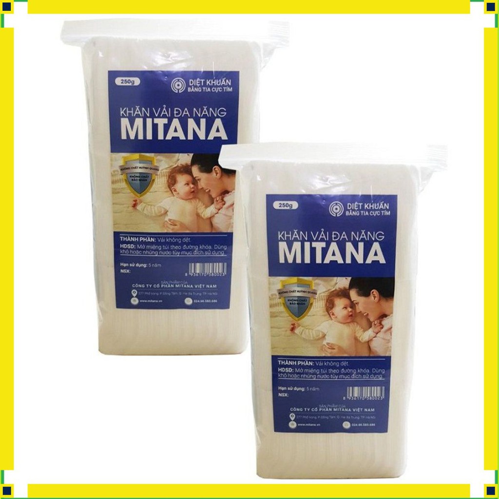 [LIKADO] Khăn giấy khô 🌺FREESHIP🌺 Khăn vải MITANA 250G (2 GÓI)