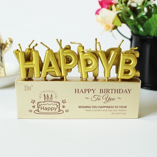 trang trí bánh nến chữ Happy Birthday