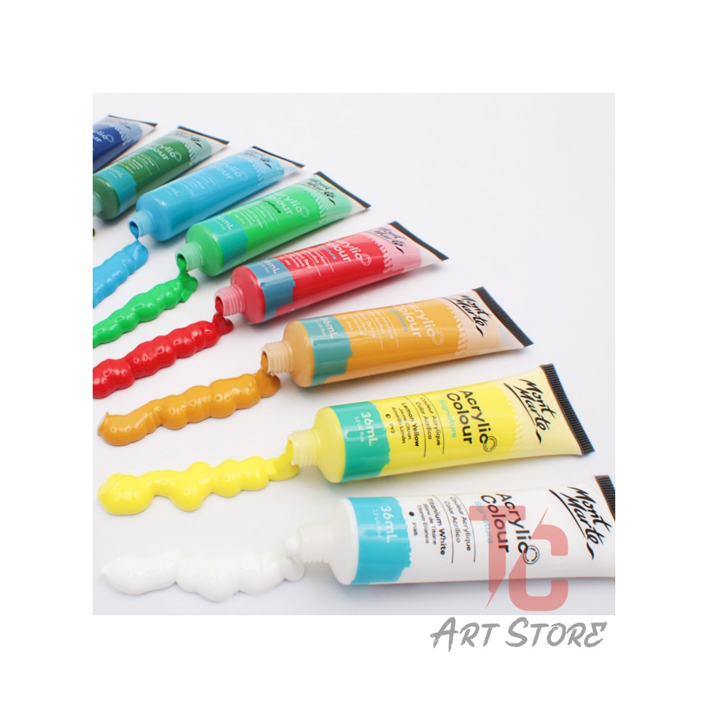 Bộ 18/24/36/48 Màu x 36ml Acrylic Paint Signature Mont Marte